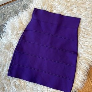 BCBG MAXAZRIA Purple Bandage Slimming Power Pencil Mini Skirt S